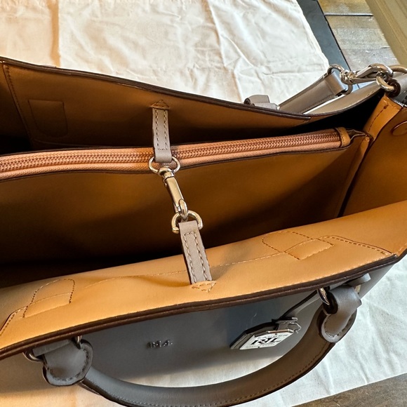 RALPH LAUREN Lauren Tote Dove Gray Leather - Picture 5 of 13